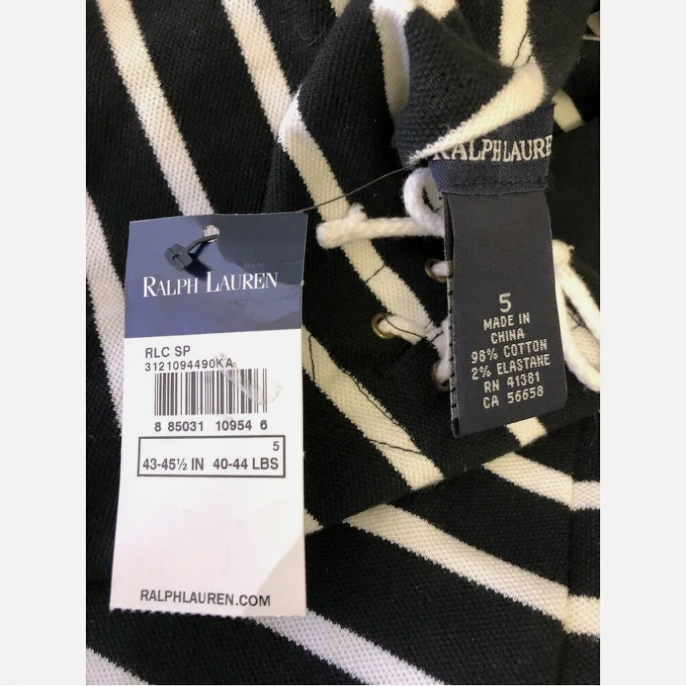 Ralph Lauren Girls Nautical Blue Stripe Dress
